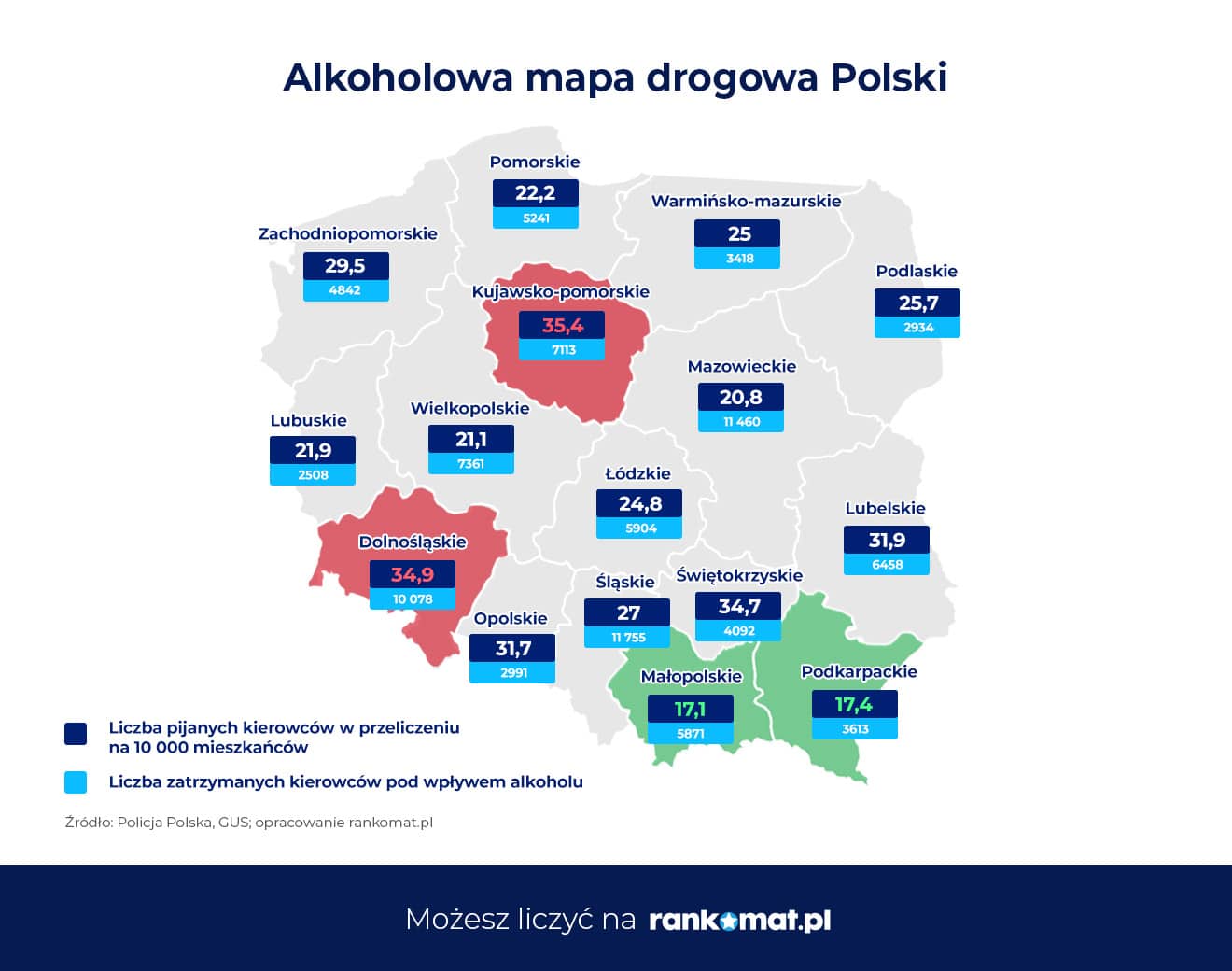 Alkoholowa drogowa mapa Polski – rankomat.pl