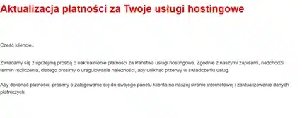 kampania cyberprzestępców podszywających się pod home.pl