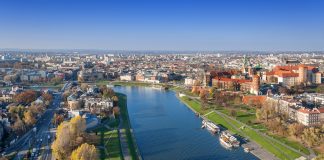 Krakow Skyline in Fall