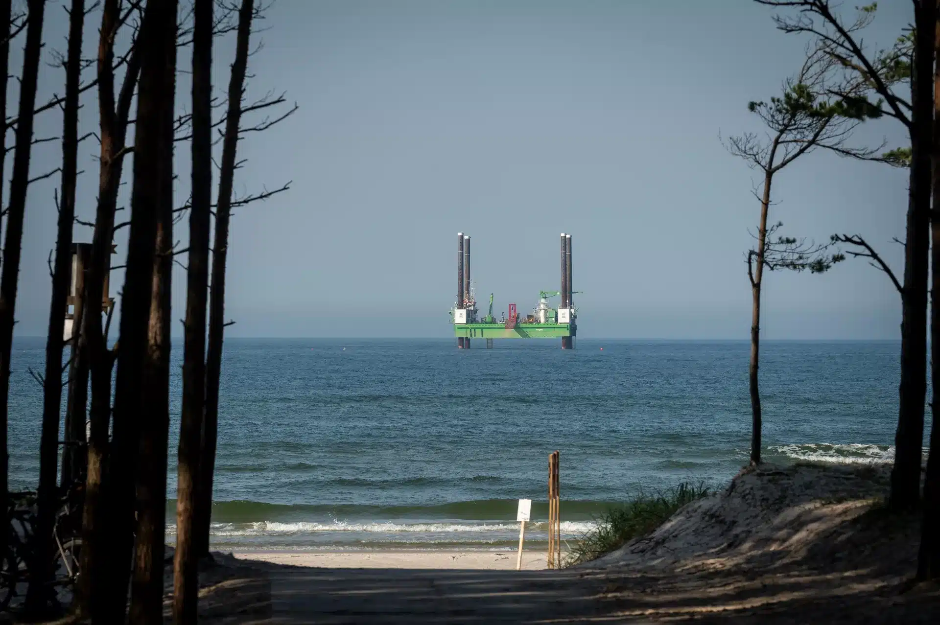 Połączenie farmy wiatrowej Baltic Power z lądem – zakończono pierwszy przewiert